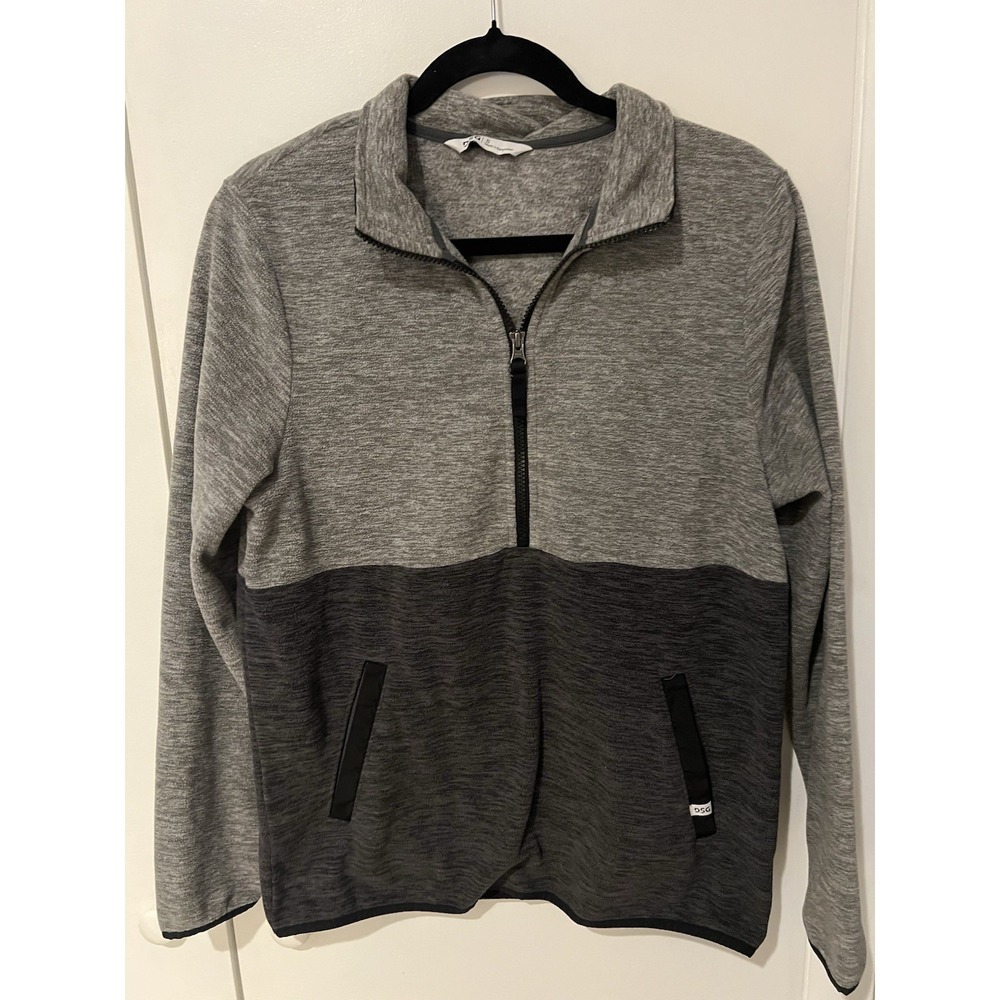 DSG Polar Fleece Half Pullover Zip Gray/Black‎ Soft Small Men's